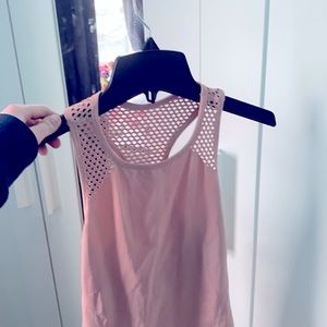 Pretty pink summer tank top! Very comfortable and cute design in back!